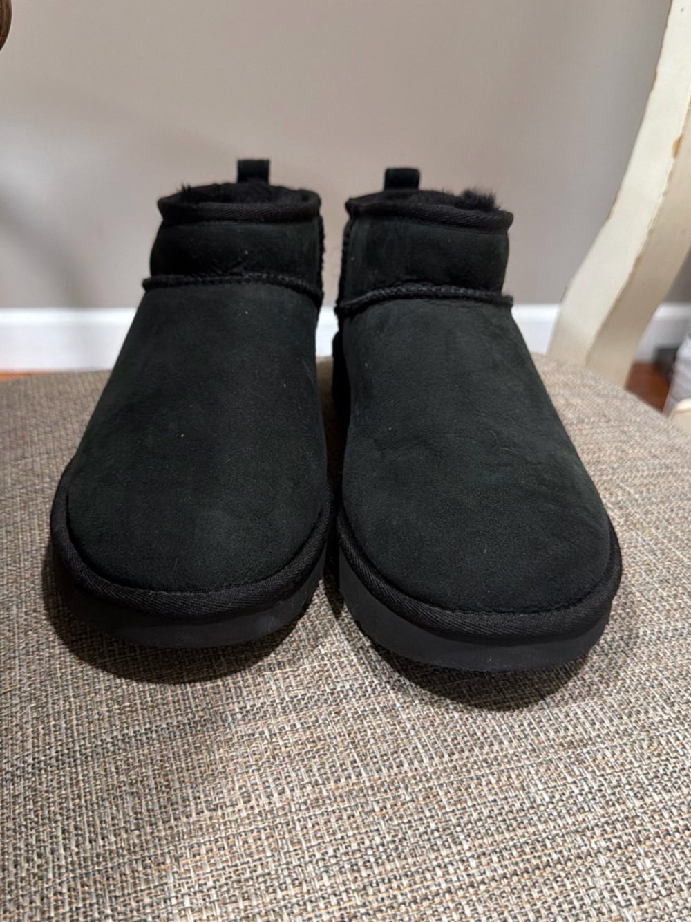 UGG Black Suede Ankle Booties